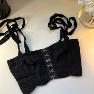 tie straps crop top